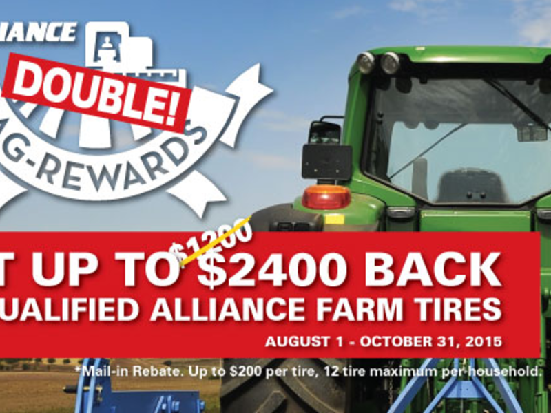 Alliance Tire doubles farm tire rebate Tire Business