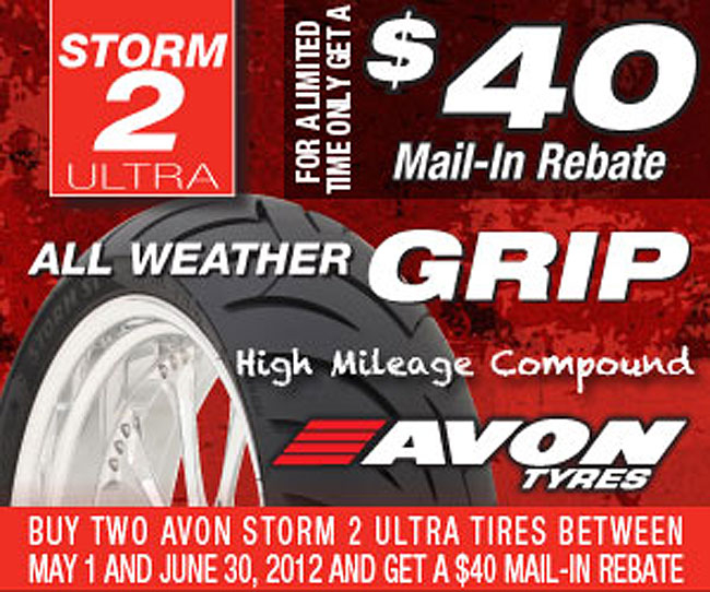 Avon Motorcycle Tyres North America Announces Consumer Rebate Program