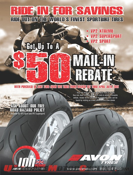 Avon VP2 Motorcycle Tire Rebates