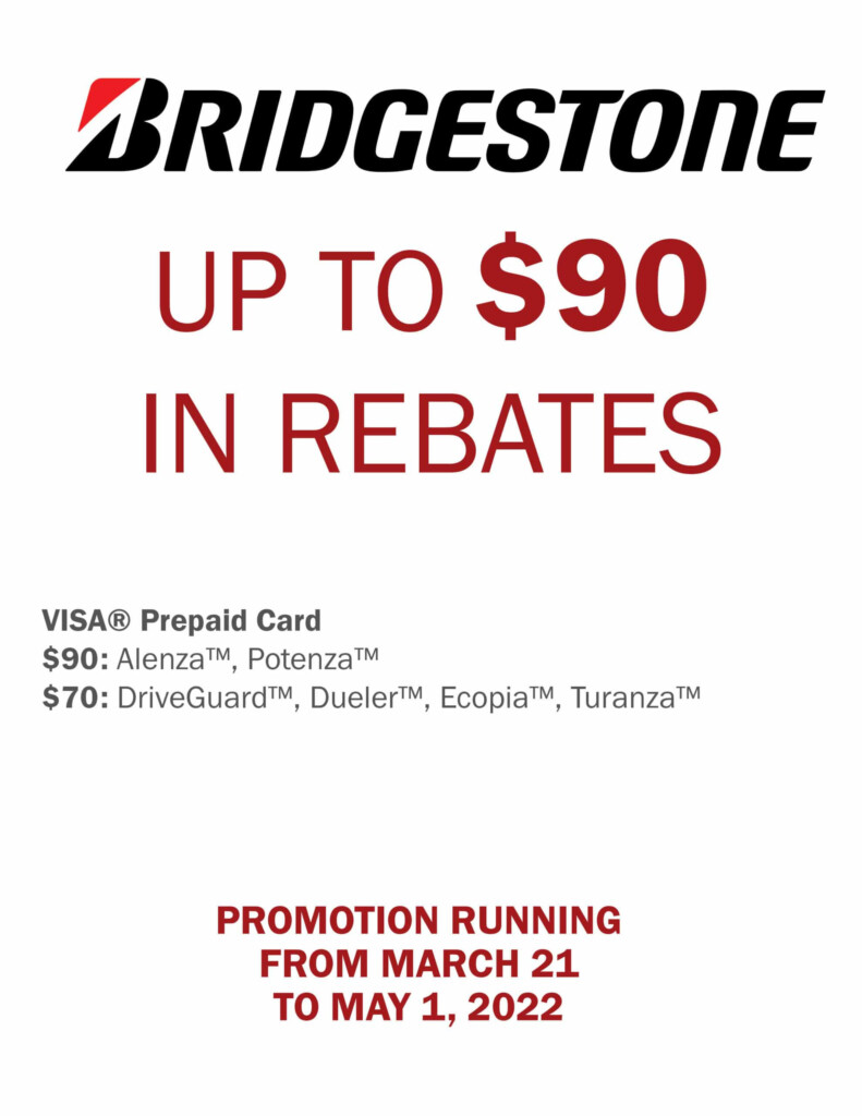 Bridgestone Spring Rebates 2022 Tirecraft