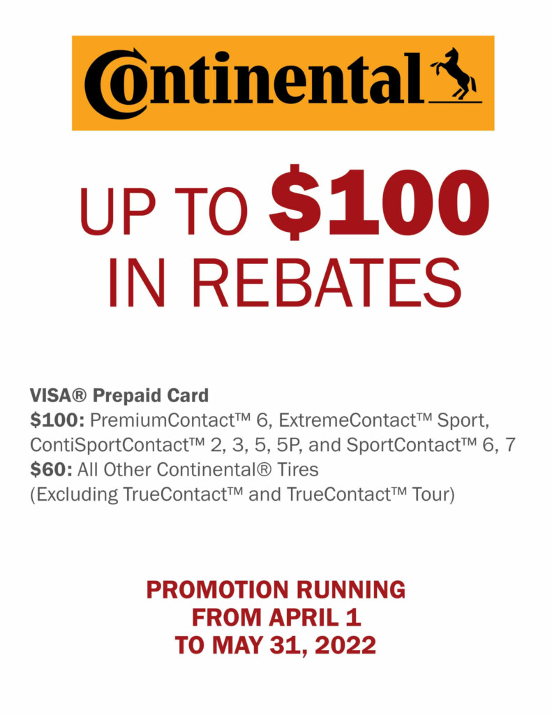 Continental Spring Rebates 2022 Tirecraft