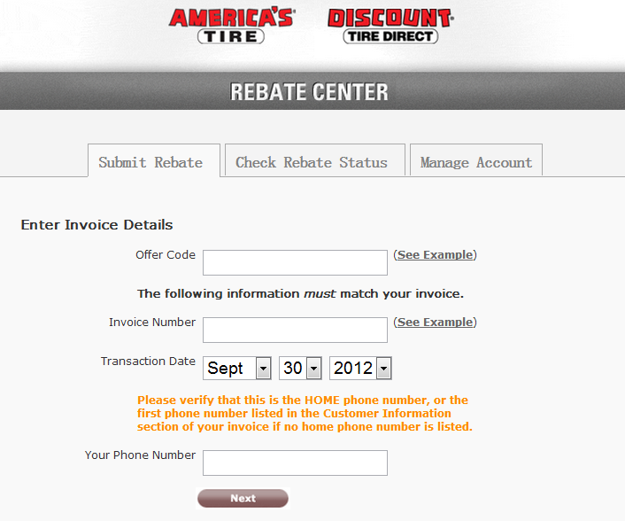 Discount Tirerebate