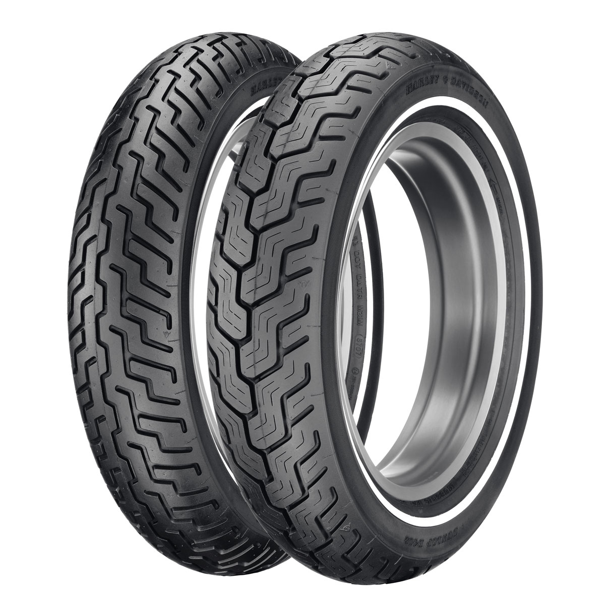 Dunlop D402 MT90B16 Narrow Whitewall Front Tire 214 007 J P Cycles