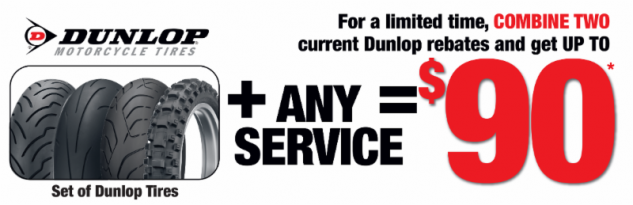 Dunlop Offering 90 Rebate For A Limited Time Motorcycle News