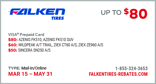 Falken Spring 2022 Rebate Ward Tirecraft