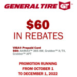 General Tire Fall Rebate Tirecraft