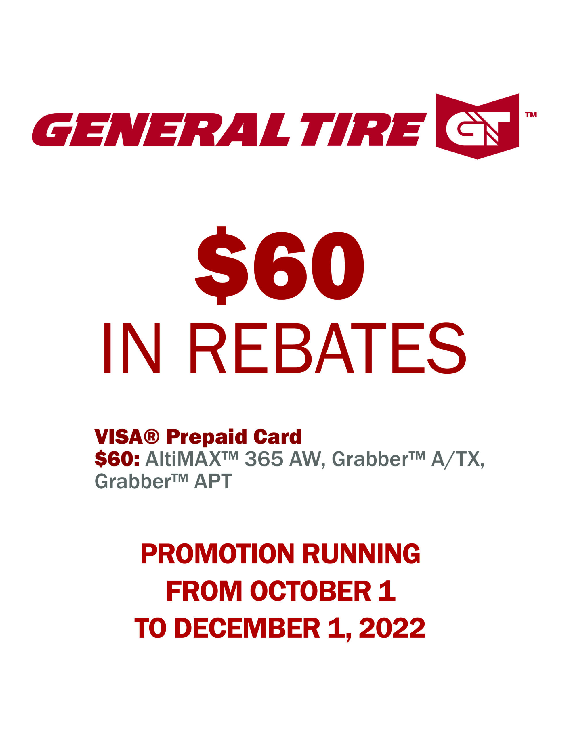 General Tire Fall Rebate Tirecraft