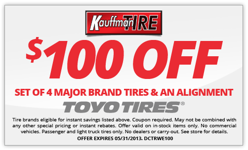 Kauffman Tire Coupons 2014