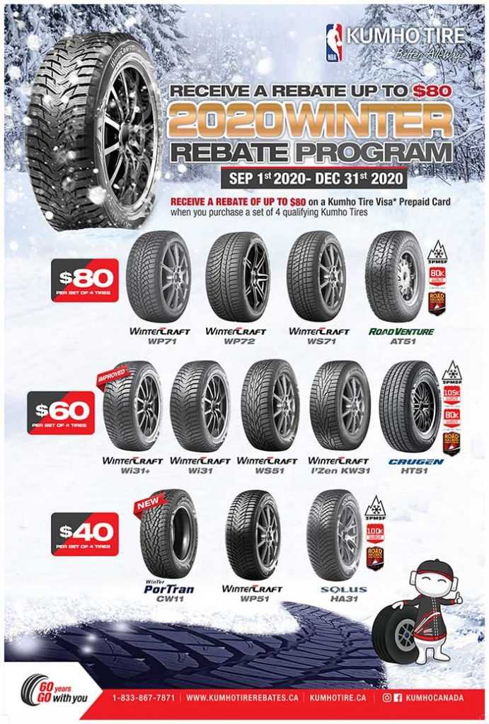 Kumho Rebate Fall 2020 OK Tire