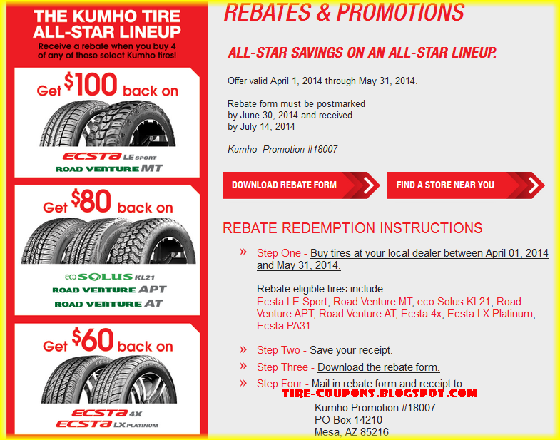 Kumho Tire Rebates Coupons Codes 2022 Enjoy Quality And Great Savings