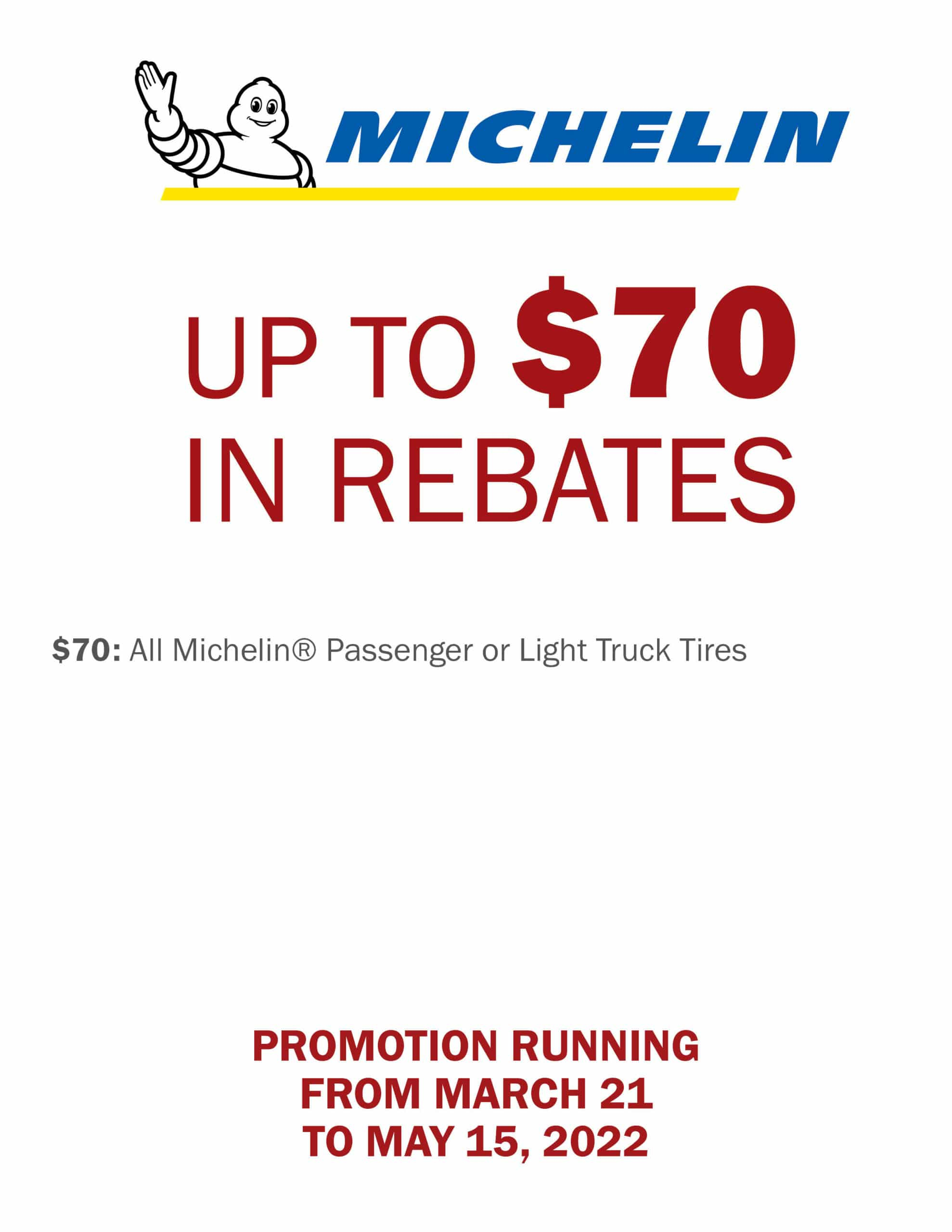 Michelin Spring Rebates 2022 Tirecraft