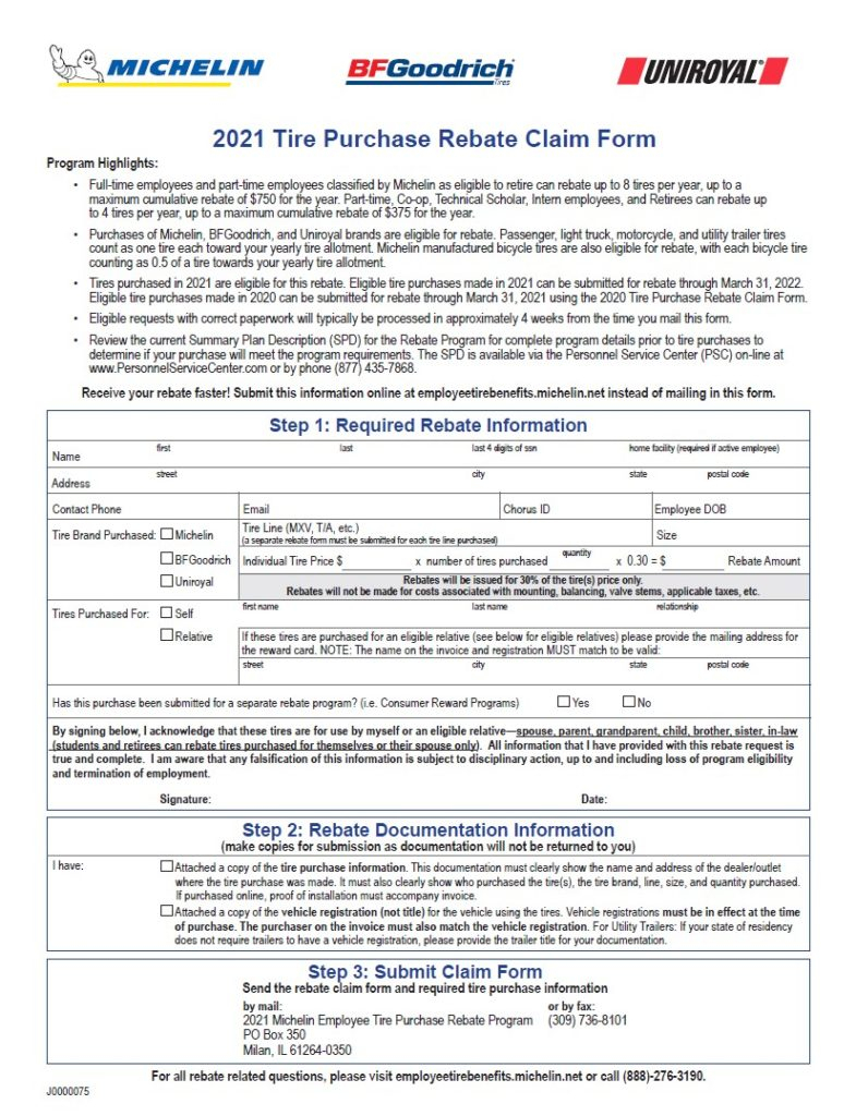 Michelin Tire Rebate 2022 Form 2022 Tirerebate