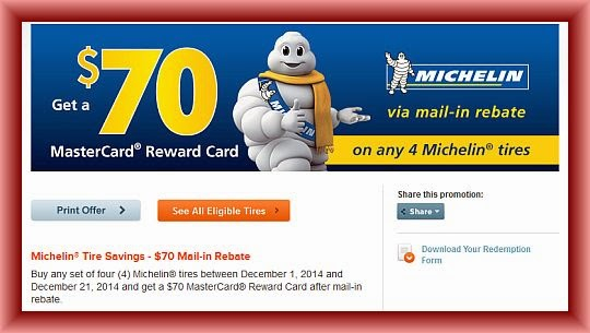 Michelin Tire Rebate And Coupons August 2018