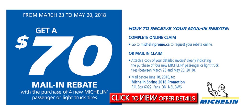 Michelin Tire Rebate Sterling Honda