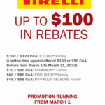 Pirelli Spring Rebates 2022 Tirecraft