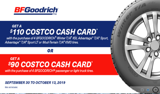 PREVIEW 110 Rebate On BF Goodrich Michelin Tires 100 Off Rims