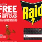 Raid Rebate Offer 5 Canadian Tire Gift Card When You Spend 10