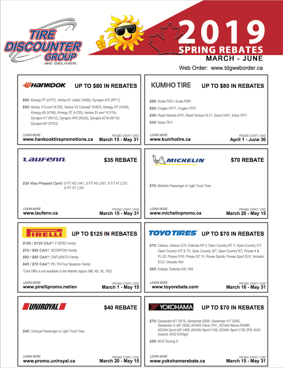 Spring Tire Rebates Palladino BMW