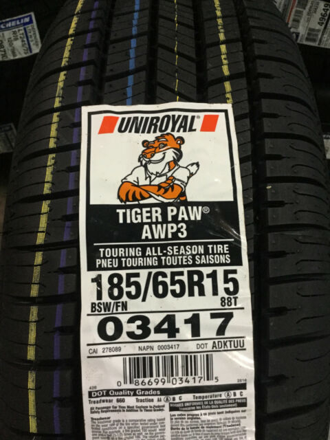 2 Uniroyal Tiger Paw Awp3 185 65r15 88t A s All Season Tires For Sale 