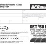 BF Goodrich Rebate Form Fall 2022 Car X