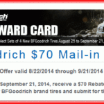 BF Goodrich Tire Coupons New Rebate For January 2021