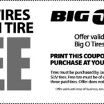 Buy 3 Get The 4th FREE Big O Tires Burnaby