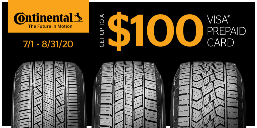 Continental Tire Offering Summer Rebate Promotion Through Aug 31 