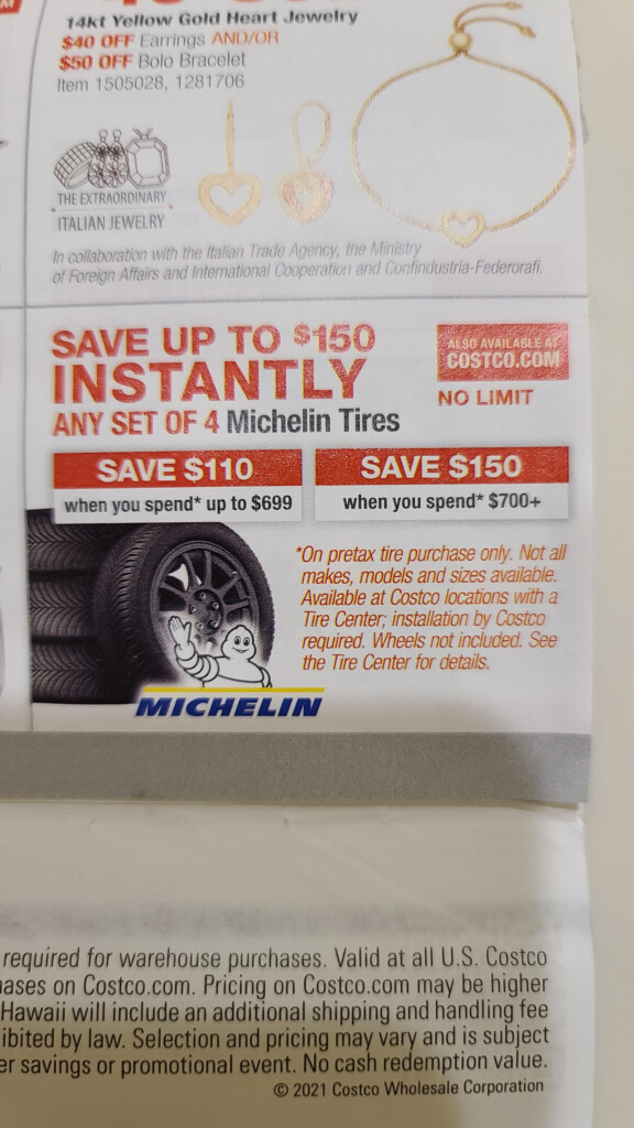 Costco Michelin Tgires Rebates CostcoRebate