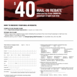 Current Tire Rebate Available Printable Rebate Form