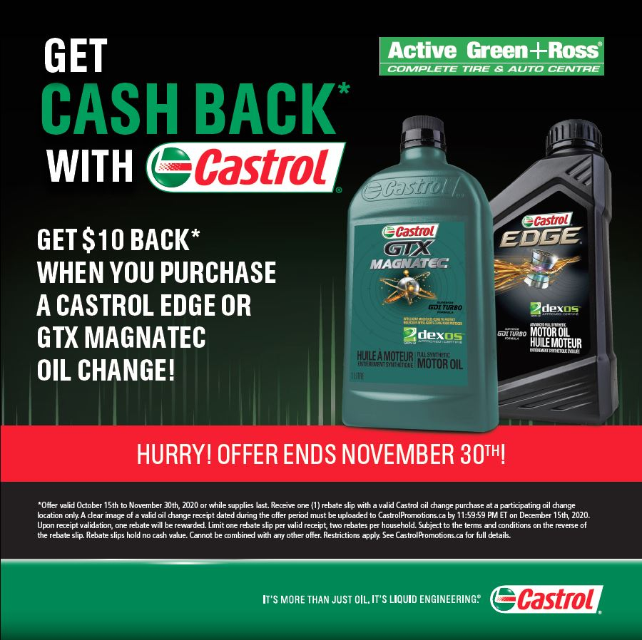 EcoPower Castrol Oil Change Active Green Ross Tire Auto Centre