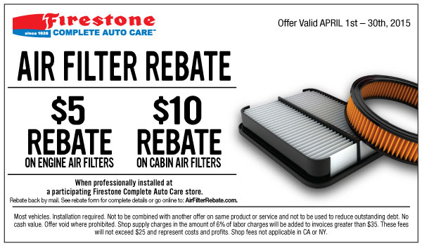 Firestone Air Filter Rebate