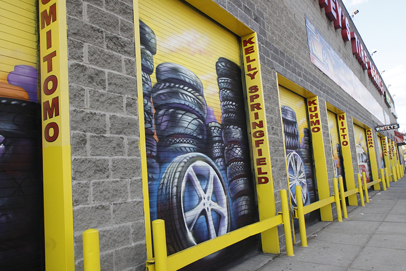 Graffiti Storefront Whitey s Tire Service Center