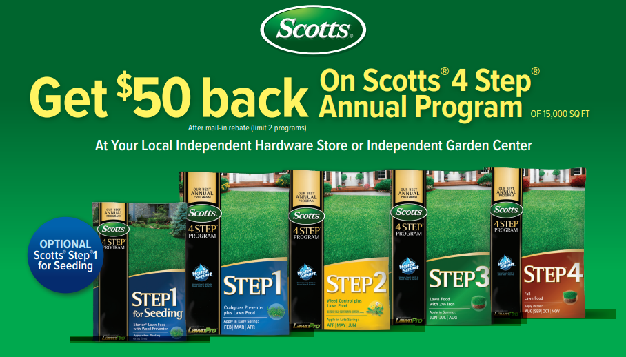 Scotts 4 Step Rebate 2022 Printable Rebate Form