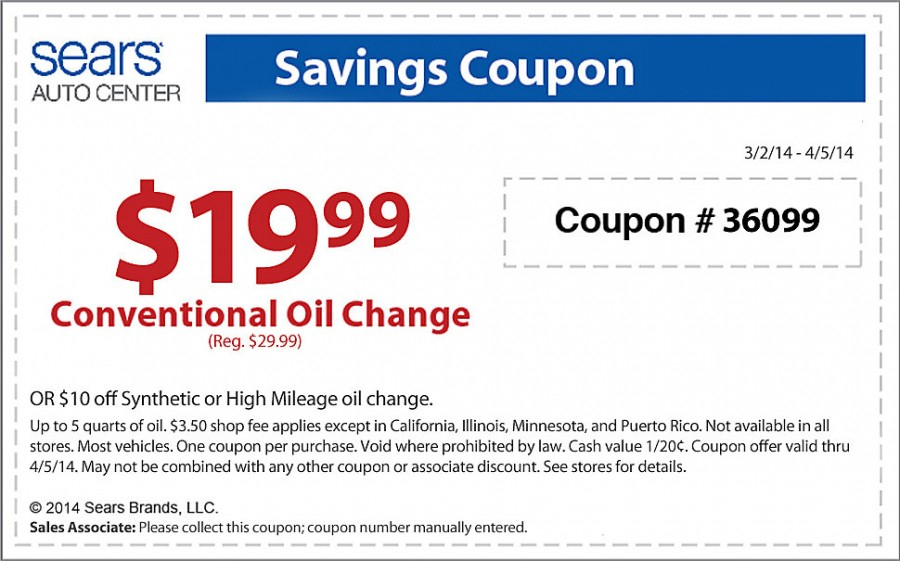 Sears Oil Change Coupon 2014 ETire Deals Local Tire Coupons And Rebates