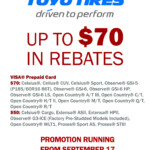 Toyo Fall 2022 Rebates Automotive Edge