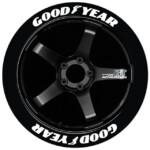 TS GOODYEAR RR Tirestickers Yellow Permanent Raised Rubber Lettering