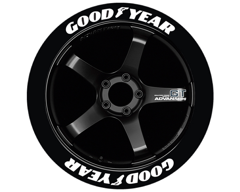 TS GOODYEAR RR Tirestickers Yellow Permanent Raised Rubber Lettering 