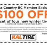 100 Discount On Winter Tires From Kal Tire Telemark Nordic Club