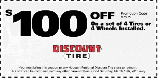  100 Off At Discount Tire Saturday Only Coupon Inside LS1TECH 