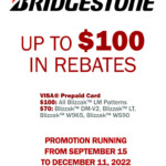 Bridgestone Fall 2022 Rebates Brockville Oil And Tires