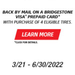 Bridgestone Get Up To 90 Mail in Rebate 2022 Canada Corsi Tire