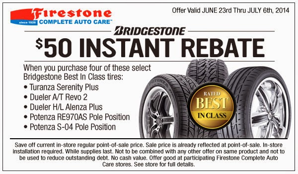 Bridgestone Tire Coupons Codes For February 2018