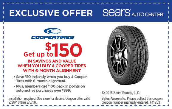 Cooper Tire Rebate And Coupons July 2018