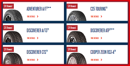 Cooper Tire Rebate And Coupons July 2018