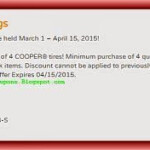 Cooper Tire Rebate And Coupons July 2018