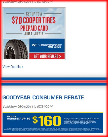 Dunn Tire Coupons And Rebates July 2014 Getting The Best Deals On 