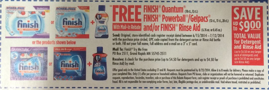 Finish Mail In Rebate Offers FREE At Kroger Kroger Krazy