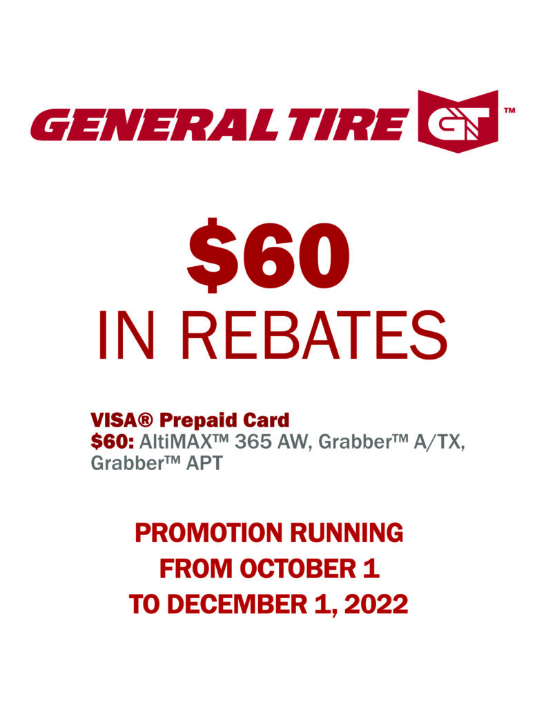 General Tire Rebate Fall 2022 Motion Tyres