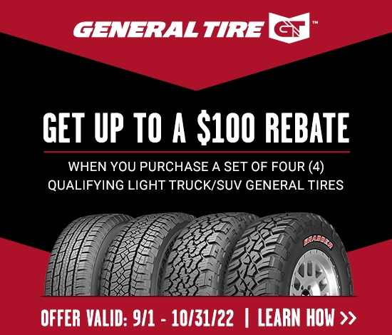 General Up To 100 Rebate Tires Etc