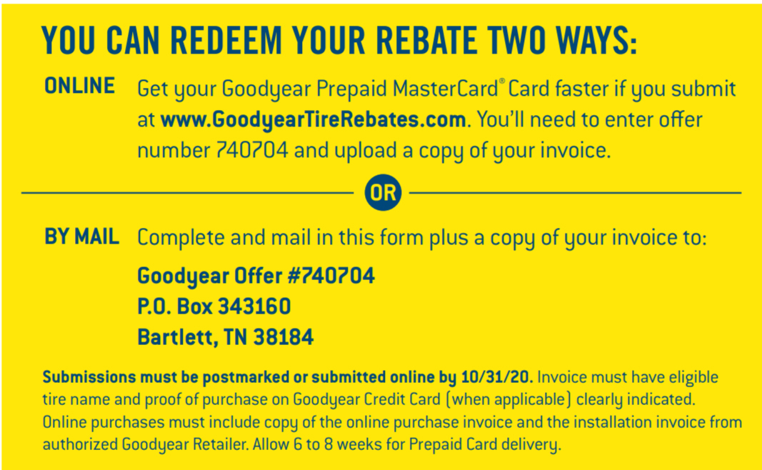 Goodyear Tire Rebate Get Up To 200 Back Kubly s Automotive